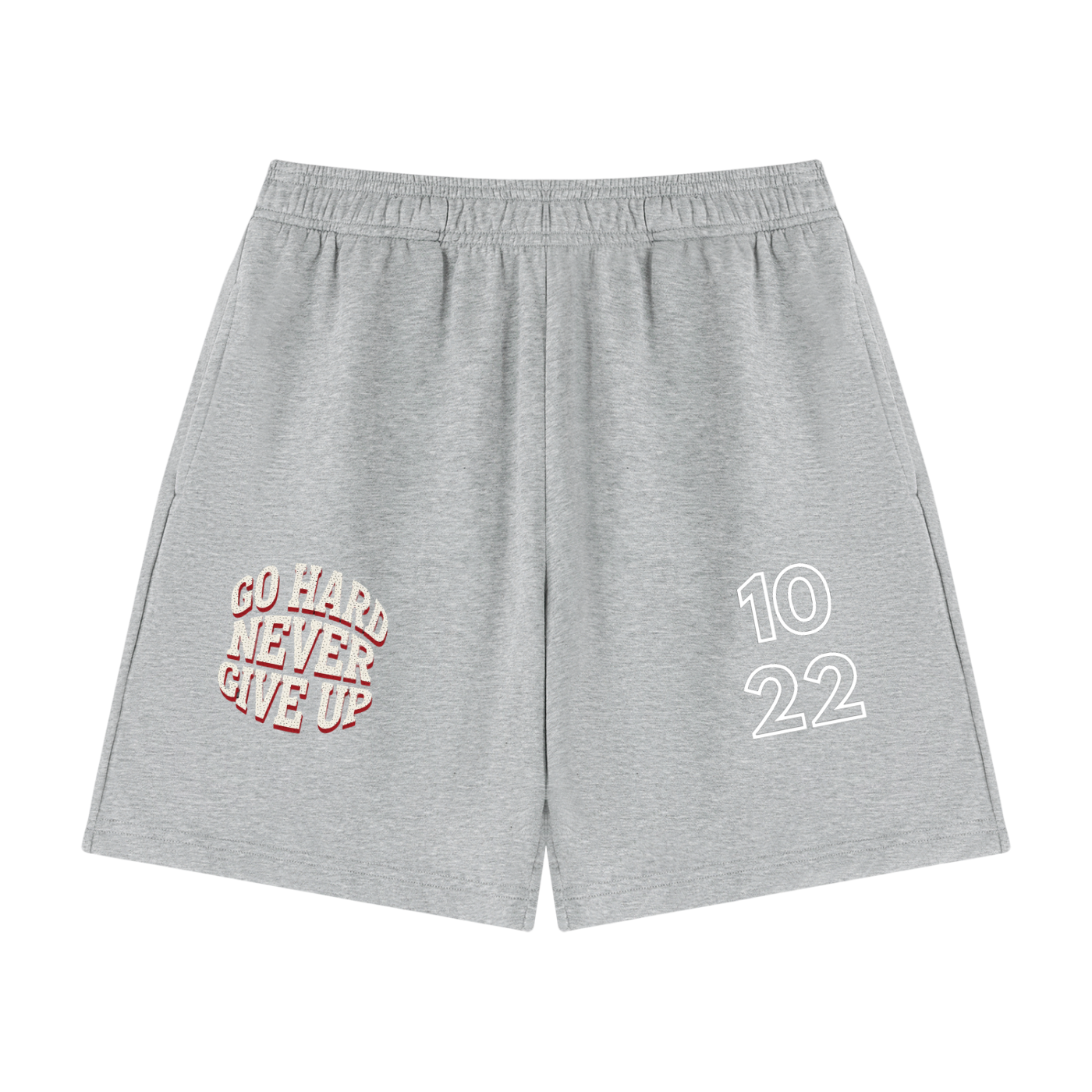 1022 DEPARTURES Unisex Cotton Shorts "Go Hard Never Give Up"