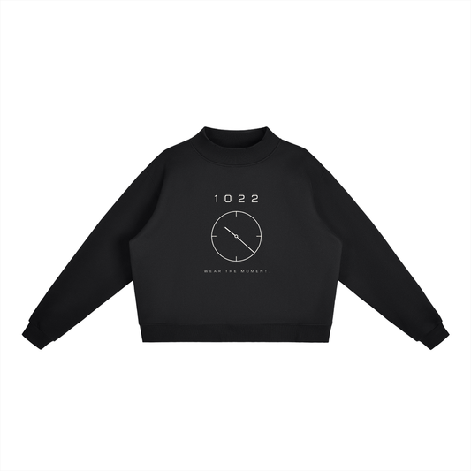 1022 Essential Fleece Mock-Neck Crew Sweatshirt
