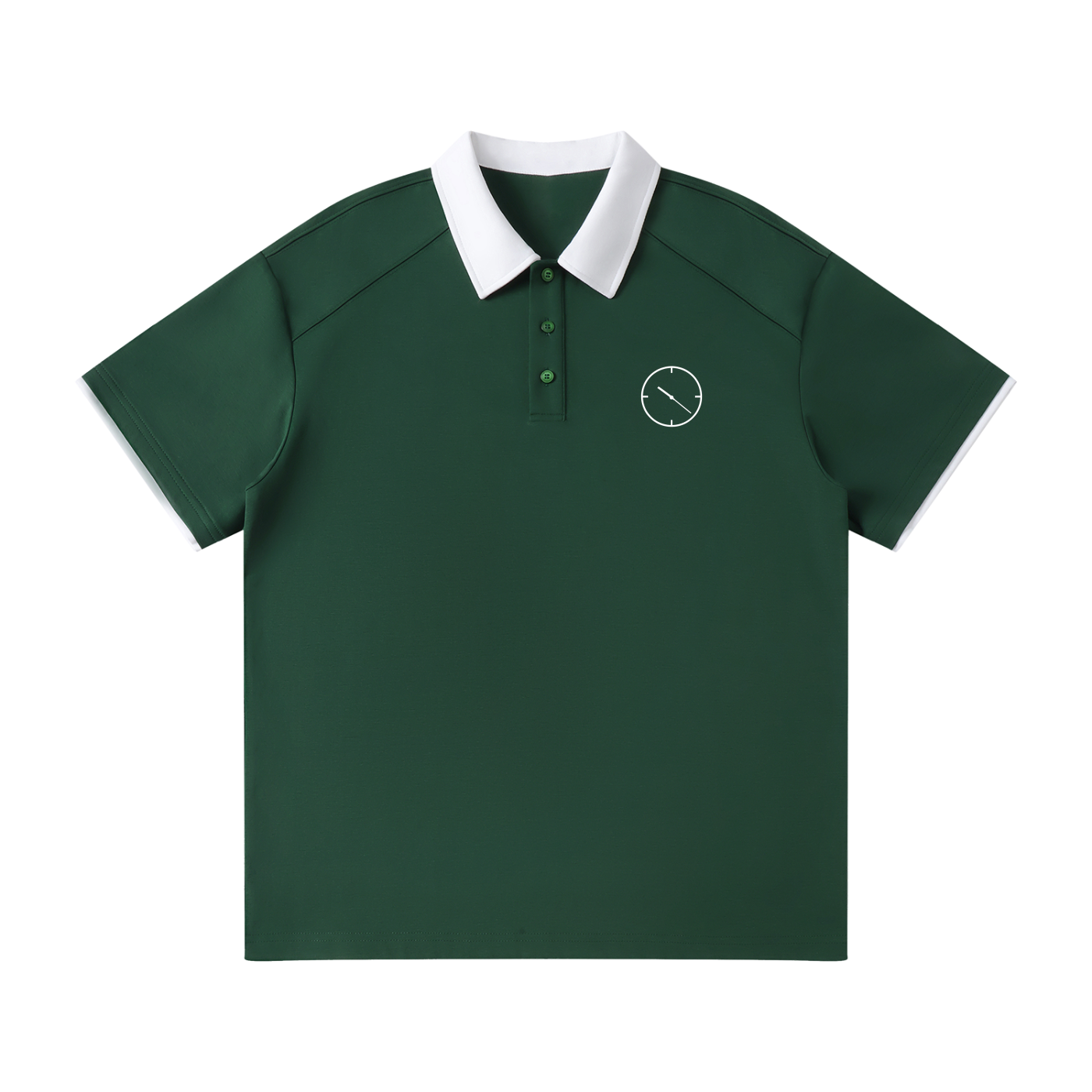 1022 Contrast Collar Raglan Polo Shirt