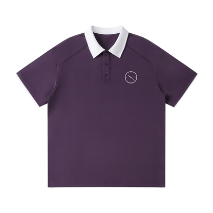1022 Contrast Collar Raglan Polo Shirt