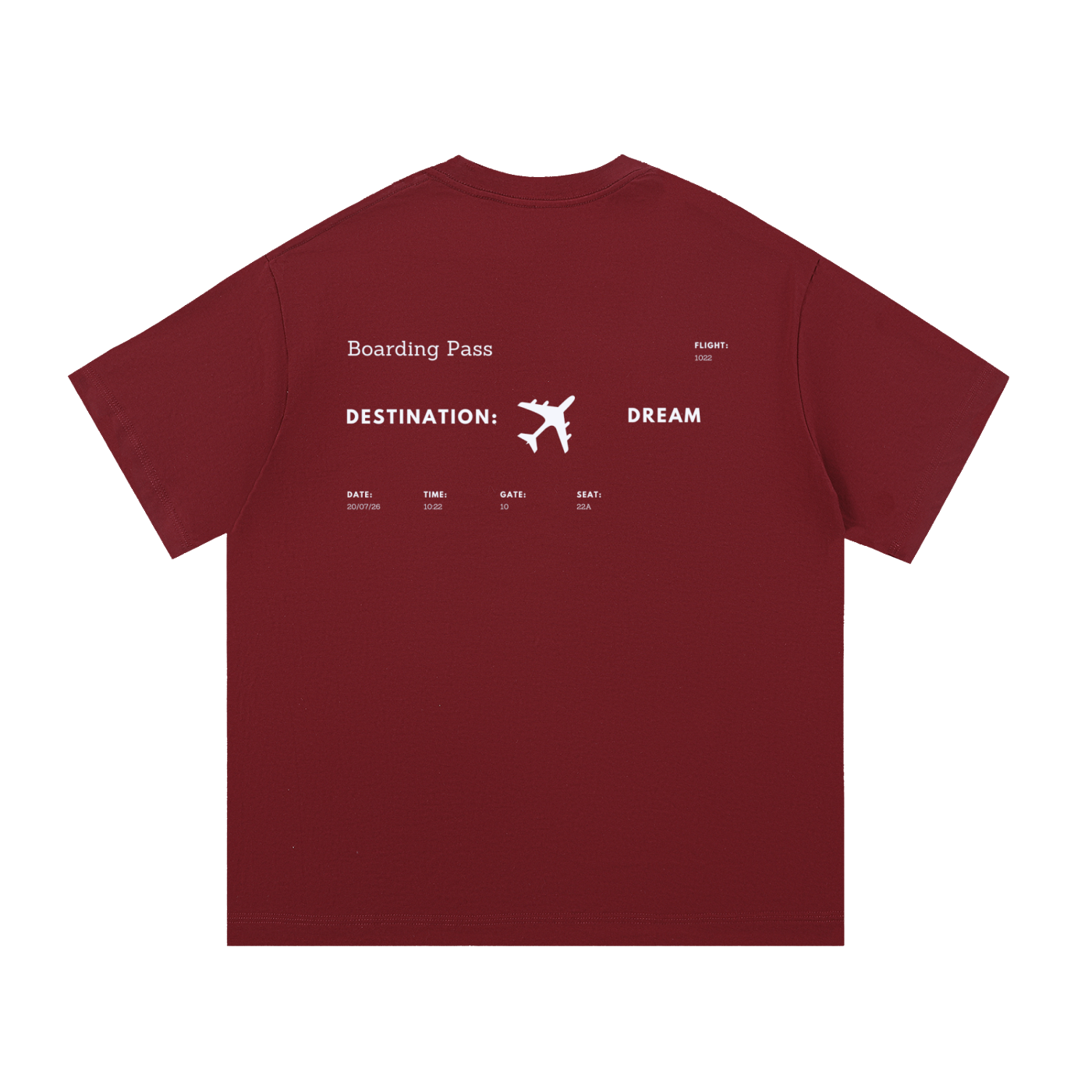 1022 DEPARTURES Essential Cotton T-Shirt "Destination Dream"