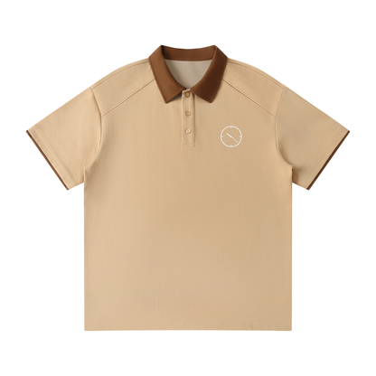 1022 Contrast Collar Raglan Polo Shirt